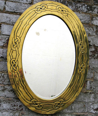 Arts and Crafts Oval Mirror
